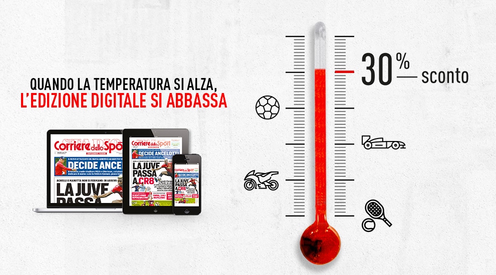 Promozione Edizione Digitale Estate 2018 30% sconto - Corriere dello Sport - Stadio