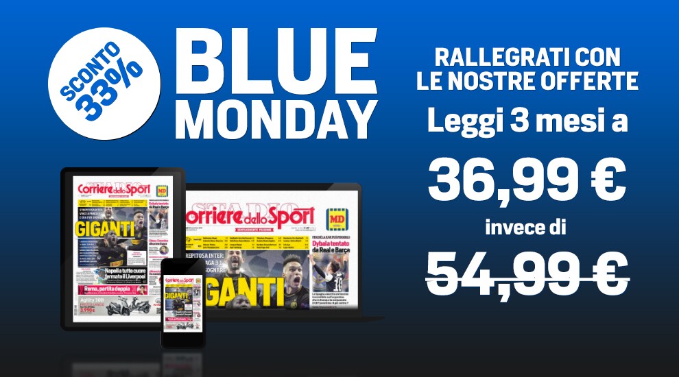 Promozione Edizione Digitale 3 mesi al prezzo 36,99 invece di 54,99€ - Corriere dello Sport - Stadio